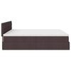 vidaXL Ottoman bed met matras 180x200cm stof donkerbruin