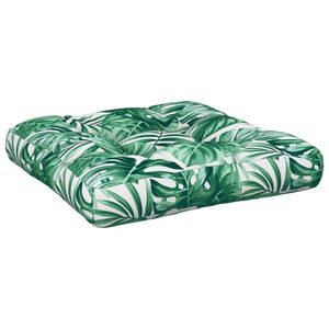 vidaXL Palletkussen 58x58x10 cm cm stof bladpatroon