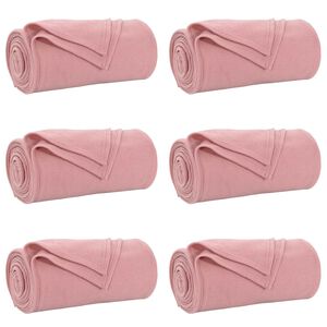 vidaXL Kleden 6 st Roze 270 x 240 cm 5.44 kg Fleece