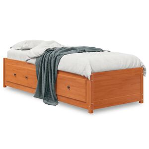 vidaXL Slaapbank zonder matras 80x200 cm massief grenenhout wasbruin