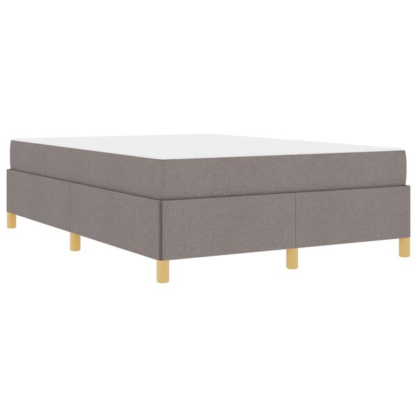 vidaXL Bedframe met matras Taupe 140 x 190 cm Stof