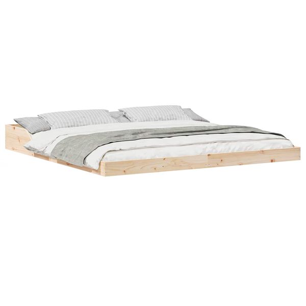 vidaXL Bedframe Bruin 180 x 200 cm Massief grenenhout
