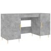 vidaXL Bureau 140x50x75 cm bewerkt hout betongrijs