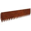 vidaXL Gazonrand 20 st 103 x 25 cm Staal Roestig