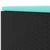 vidaXL 8-delige Loungeset met kussens poly rattan zwart