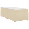 vidaXL Bedframe met matras Cr&egrave;me 80 x 200 cm Stof