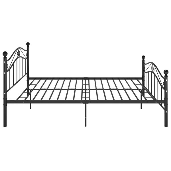 vidaXL Bedframe metaal zwart 140x200 cm
