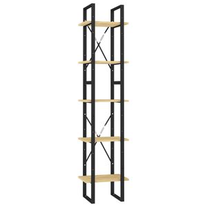 vidaXL Boekenkast met 5 schappen 40x30x175 cm massief grenenhout