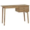 vidaXL Bureau met 2 lades 110x52x75 cm massief teakhout