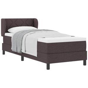 vidaXL Boxspringbed met hoofdeinde Donkerbruin 80 x 200 cm Stof