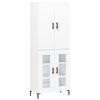 vidaXL Hoge kast 69,5x34x180 cm bewerkt hout wit