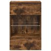 vidaXL Wandkasten met LED-verlichting voor tv 2 st 40x30x60,5 cm gerookt eikenkleurig
