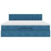 vidaXL Ottoman bed met matras 160x200cm fluweel donkerblauw