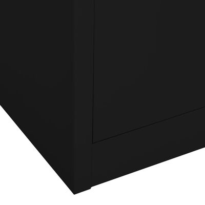 vidaXL Kantoorkast 90x40x180 cm staal zwart