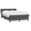 vidaXL Boxspring met matras fluweel donkergrijs 140x210 cm