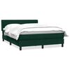 vidaXL Boxspring met matras fluweel donkergroen 160x220 cm