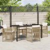 vidaXL Tuin eettafelset 5 pcs Beige Gepoedercoat staal