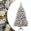vidaXL Kunstkerstboom met 300 LED Groen en Wit 180 cm PVC en Metaal
