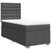 vidaXL Boxspring met matras stof donkergrijs 100x200 cm