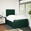 vidaXL Boxspring met matras fluweel donkergroen 120x200 cm