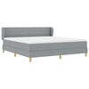 vidaXL Boxspringbed met matras Lichtgrijs 180 x 200 cm Stof