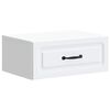 vidaXL Wandbeugel Bedkast met lade Wit 49 x 34,5 x 20 cm Bewerkt hout