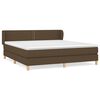 vidaXL Boxspring met matras stof donkerbruin 160x200 cm