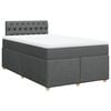 vidaXL Boxspring met matras stof donkergrijs 120x200 cm