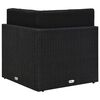 vidaXL Hoekbank sectioneel poly rattan zwart