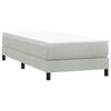 vidaXL Boxspring met matras fluweel lichtgrijs 100x220 cm
