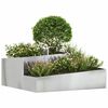 vidaXL Tuin Bloempot Zilver 100 x 100 x 50 cm Gegalvaniseerd staal