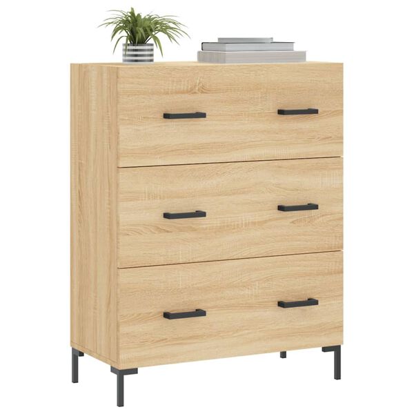 vidaXL Dressoir 69,5x34x90 cm bewerkt hout sonoma eikenkleurig