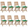 vidaXL Tuinstoelen 8 st inklapbaar met kussens massief acaciahout