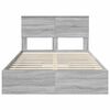 vidaXL Opslag bed met lade Grijs Sonoma 120 x 200 cm Bewerkt hout
