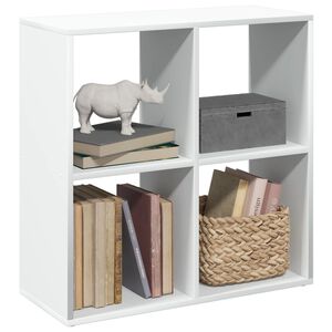 vidaXL Kamerverdeler Boekenkast Wit 69,5x29x69,5 cm Bewerkt Hout