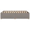 vidaXL Bedframe zonder matras 120x200 cm stof taupe