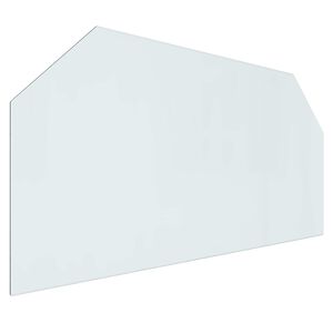 vidaXL Vuurplaats Glazen Plaat Transparant 120 x 60 cm Glas