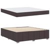 vidaXL Bedframe met matras Donkerbruin 180 x 200 cm Stof