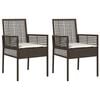 vidaXL Tuinstoel 2 st Bruin poly rattan