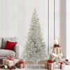 vidaXL Kerstboom met 300 LED met standaard Zilver 210 cm PET