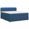 vidaXL Boxspringbed met matras met hoofdeinde Blauw 140 x 190 cm Stof