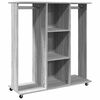 vidaXL Kledingkast met wielen 102x38x110 cm hout grijs sonoma eiken