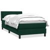 vidaXL Boxspring met matras fluweel donkergroen 90x210 cm