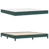vidaXL Boxspringbed met matras Donkergroen 200 x 200 cm Stof