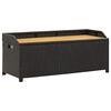 vidaXL Tuinopbergbank 120 cm poly rattan zwart