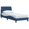 vidaXL Bedframe zonder matras 80x200 cm stof blauw