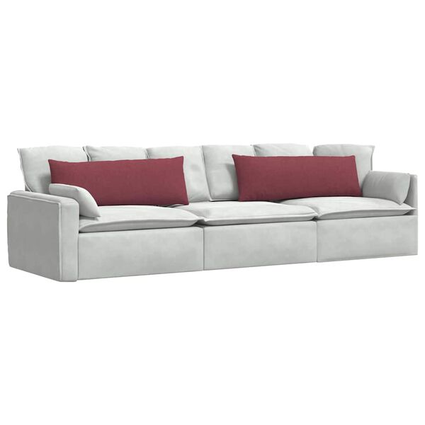 vidaXL Sofa Kussens 2 pcs Wijnrood 120 x 40 cm Stof