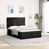 vidaXL Ottoman bed met matrassen 140x190cm fluweel zwart