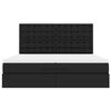 vidaXL Ottoman bed met matrassen en LED's 200x200cm kunstleer zwart