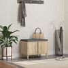 vidaXL Halbank met kussen met opslag Sonoma Eiken 60 x 38 x 46 cm